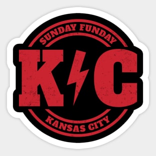 Kansas City - Sunday Funday Vintage Stamp Sticker